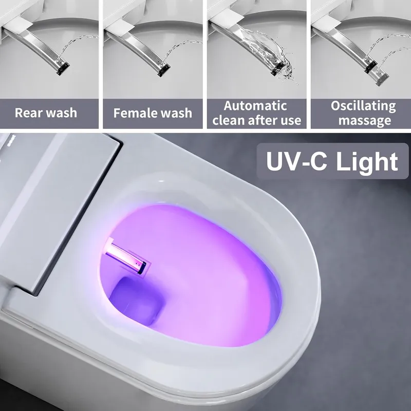 Vipbear Bidet Toilet with Heated Seat and Night Light