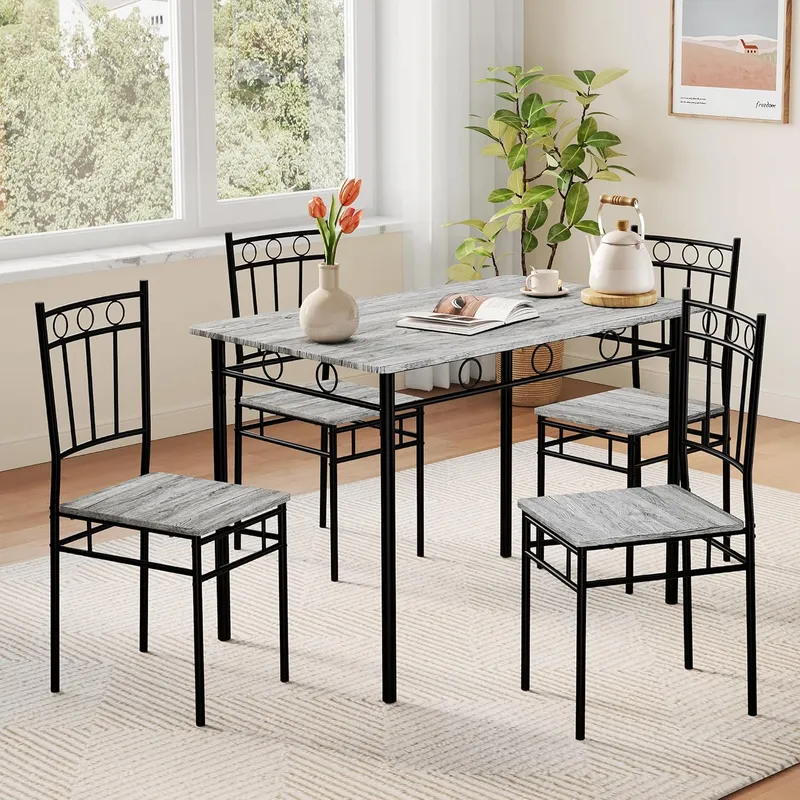 Vipbear Kitchen Dining Table Set for 4