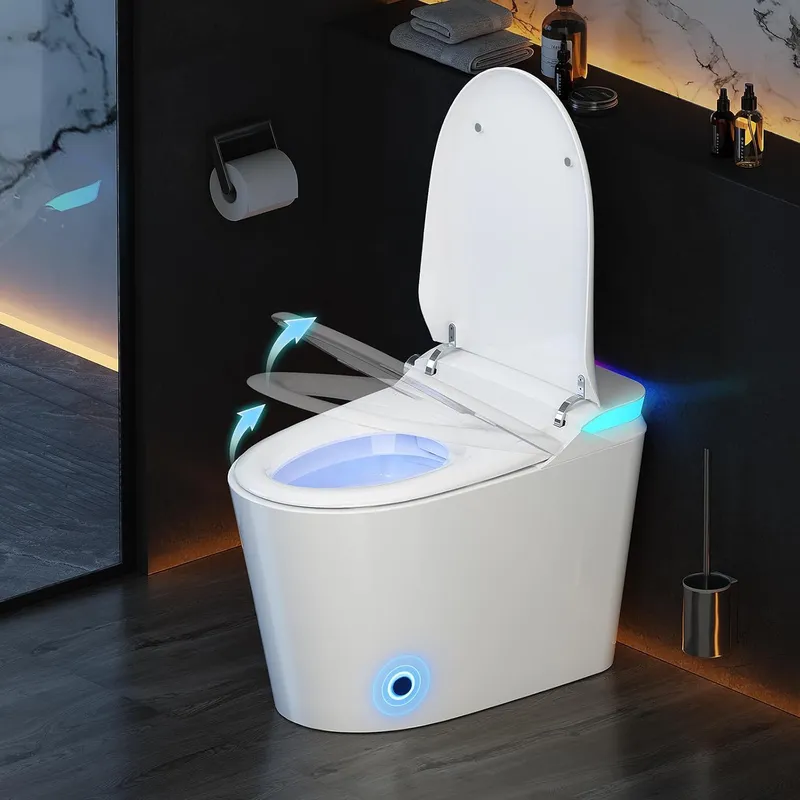 Vipbear Smart Toilet with Bidet Built in, Modern Tankless Toilet for Bathroom